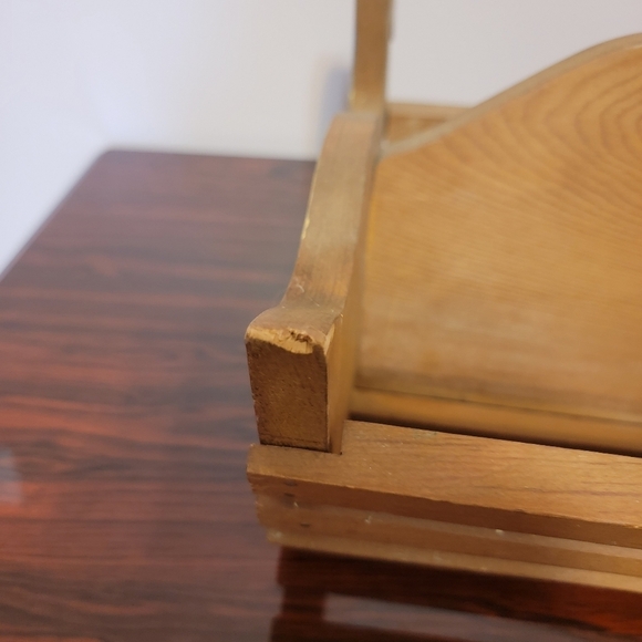 Handmade Wooden Duck Basket with Handle Hand painted and‎ Carved - Picture 7 of 9